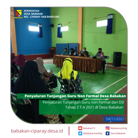 Penyaluran Tunjangan Bagi guru-guru non Formal dari DANA DESA Tahap 2 Tahun Anggaran 2021